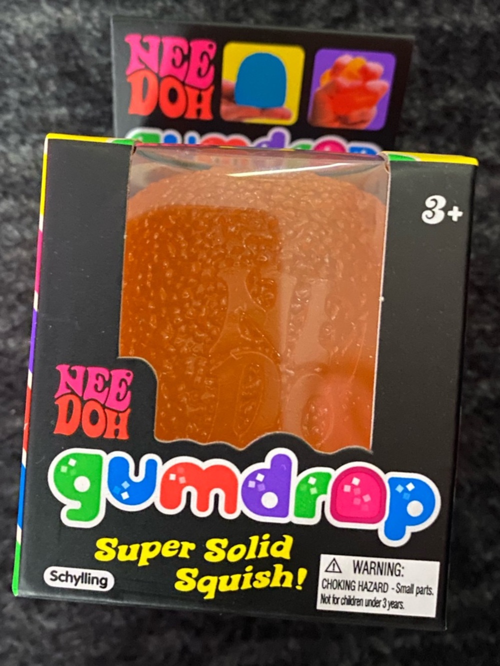 NeeDoh Gumdrop Super Solid Squeeze Toy - Bright orange